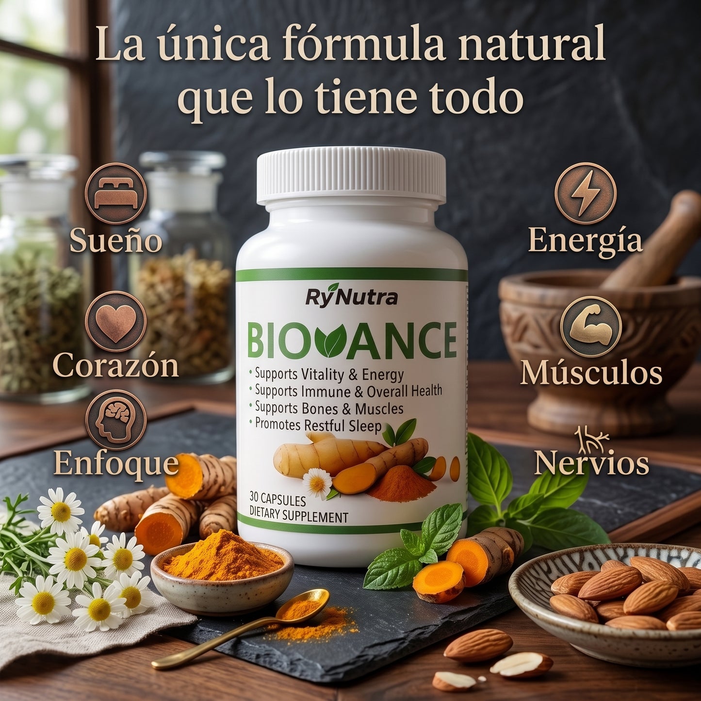 BIOVANCE – Fórmula 6 en 1 para Nervios y Neuropatía | 30 Cápsulas