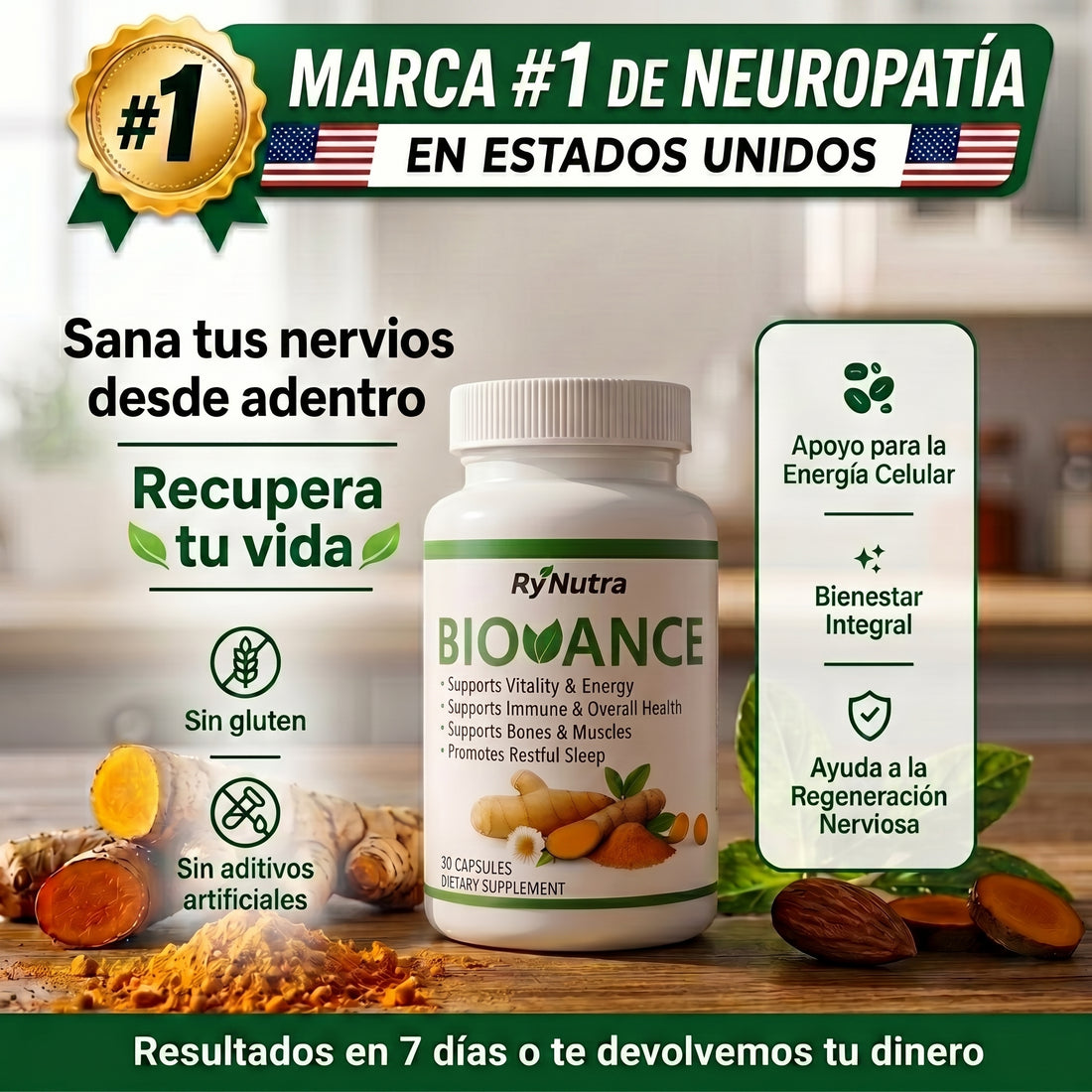 BIOVANCE – Fórmula 6 en 1 para Nervios y Neuropatía | 30 Cápsulas