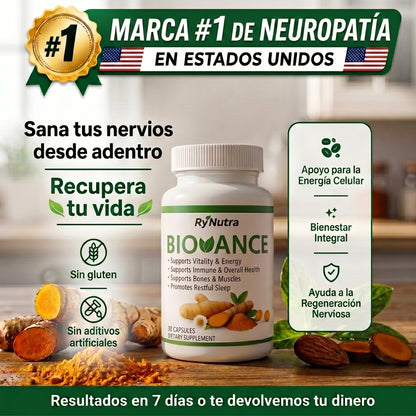 BIOVANCE – Fórmula 6 en 1 para Nervios y Neuropatía | 30 Cápsulas